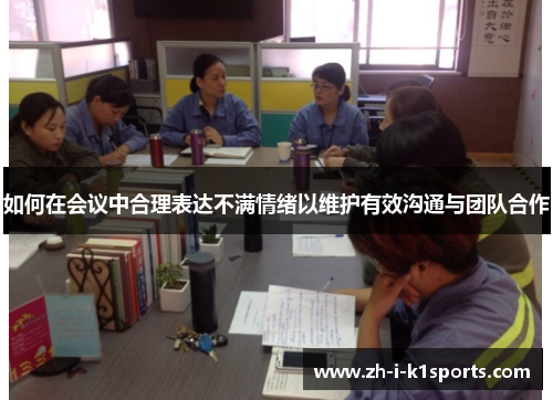 如何在会议中合理表达不满情绪以维护有效沟通与团队合作
